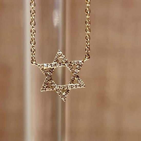  파데 바브라 목걸이/팬던트 14K 골드 다이아몬드 별 목걸이 - PADE VAVRA