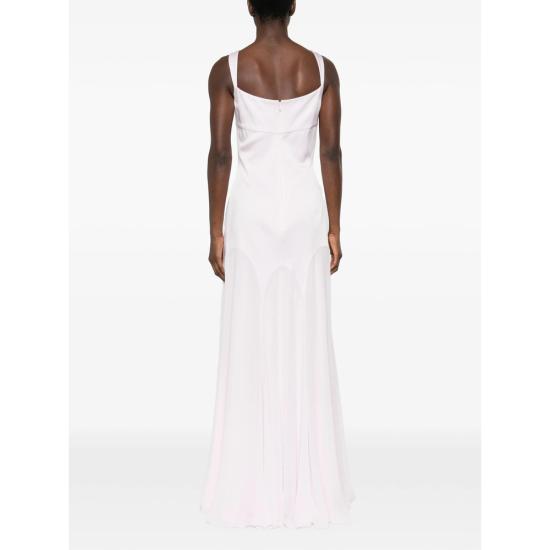 26SS 알렉산더 맥퀸 미디 원피스 852927 QEAAL 5147 PINK - ALEXANDER MCQUEEN