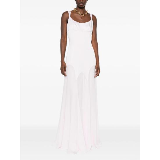 26SS 알렉산더 맥퀸 미디 원피스 852927 QEAAL 5147 PINK - ALEXANDER MCQUEEN