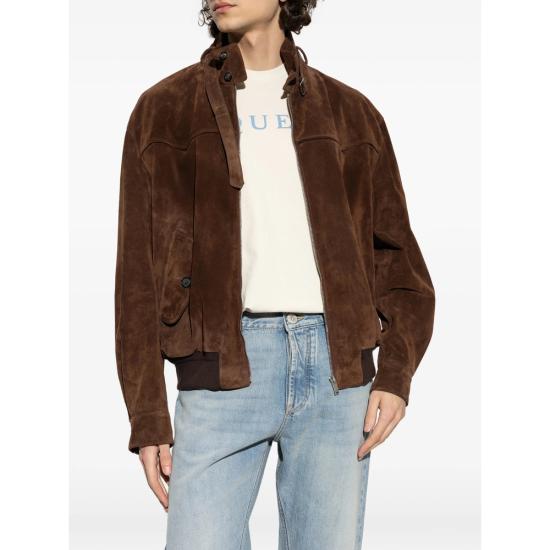 26SS 알렉산더 맥퀸 가죽 자켓 857770 Q5AQ2 2023 BROWN - ALEXANDER MCQUEEN