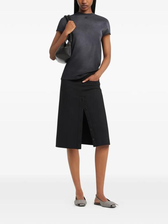 26SS 쿠레쥬 반팔 티셔츠 126JTS238JS02739999 Black - COURREGES