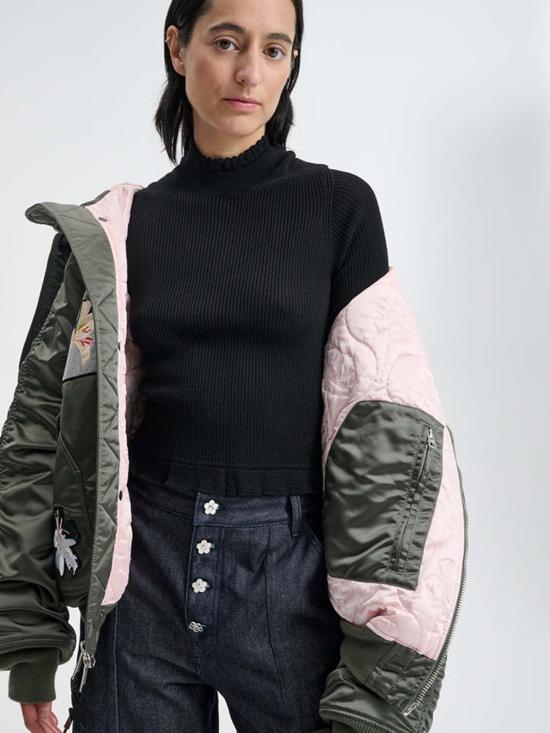  세실리아 반센 봄버 자켓 Cecilie Bahnsen Alpha Industries X Cecilie Bahnsen N 2 B 패치 재킷 - CECILIE BAHNSEN