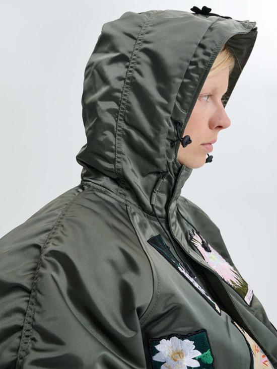  세실리아 반센 봄버 자켓 Cecilie Bahnsen Alpha Industries X Cecilie Bahnsen N 2 B 패치 재킷 - CECILIE BAHNSEN