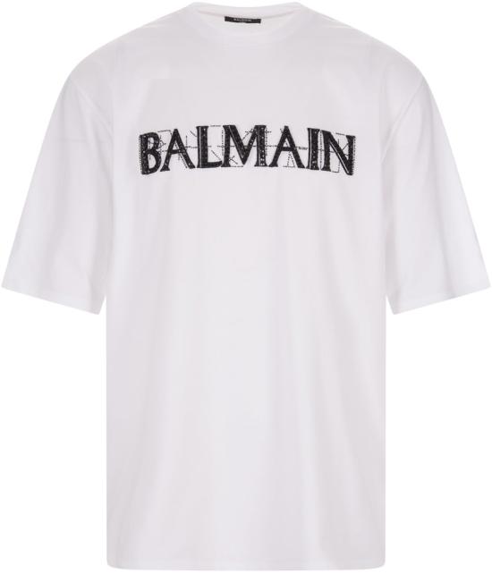  발망 탑 AH0EG015PB74GAB WHITE - BALMAIN