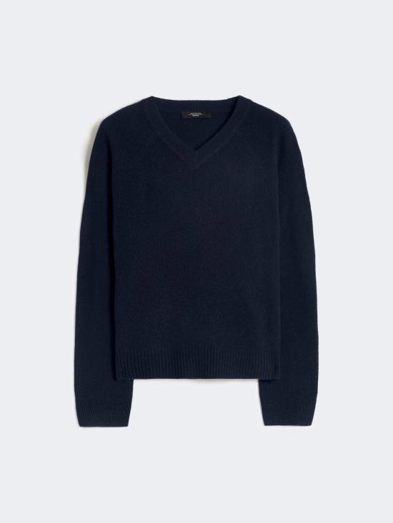 26SS 막스마라 센트로 캐시미어 V넥 스웨터 15361061 008 NAVY DOM