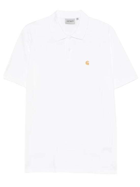 26SS 칼하트 폴로 티셔츠 I023807 00RXX WHITE GOLD