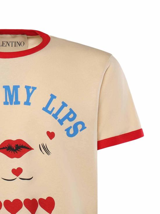 26SS 발렌티노 가라바니 반팔 티셔츠 8V3MG17DBC7RHK White - VALENTINO GARAVANI