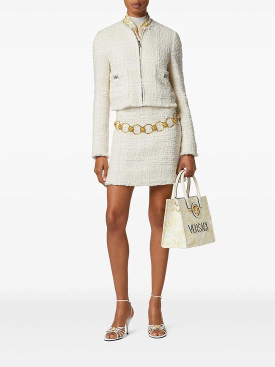 26SS 베르사체 미디 스커트 1A1651410231211W010 White - VERSACE