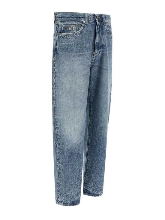 26SS 베르사체 스트레이트 팬츠 1A1680410222111D190 Blue - VERSACE