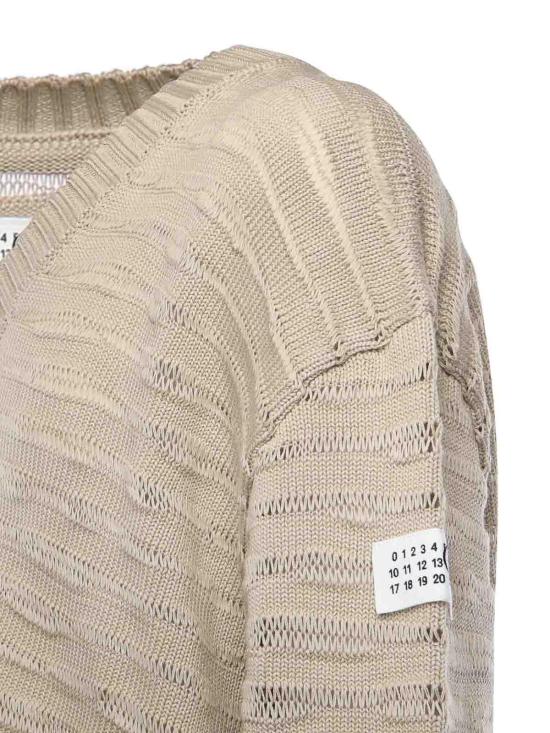 27SS MM6 메종마르지엘라 가디건 SH0HP0011M13208106 Beige - MM6 MAISON MARGIELA