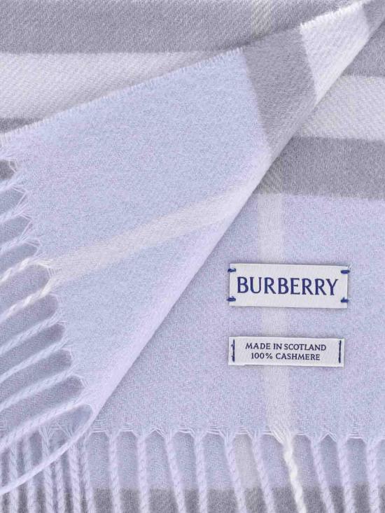 26SS 버버리 체크 캐시미어 스카프 8112649 Blue - BURBERRY