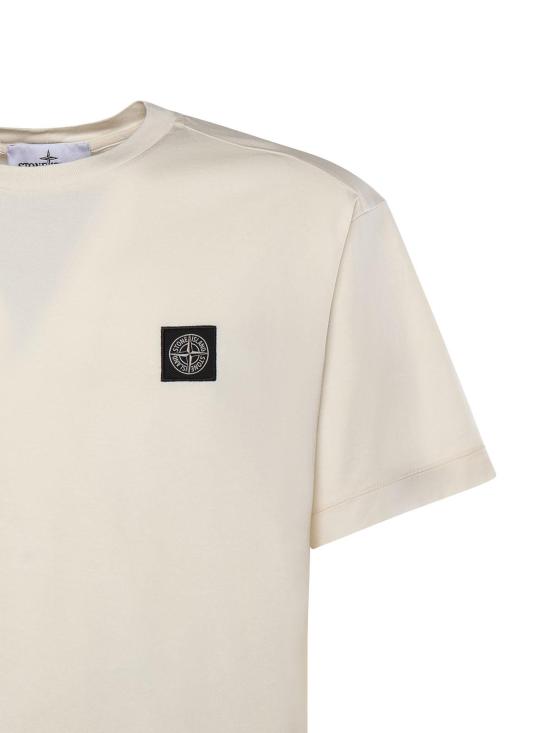  스톤 아일랜드 반팔 티셔츠 L1S152100027S0013V0093 White - STONE ISLAND