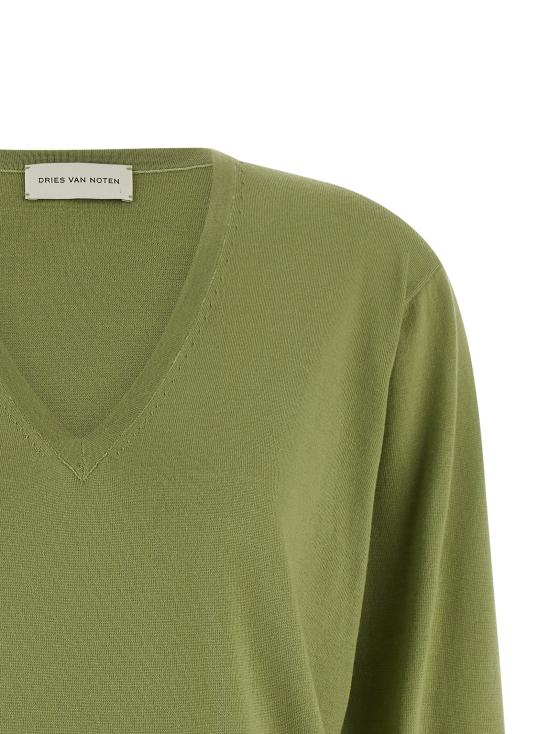 26SS 드리스 반 노튼 스웨터 2611312023700607 Green - DRIES VAN NOTEN