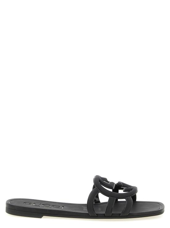 26SS 구찌 인터로킹 G 슬라이드 샌들 780307J87001000 Black