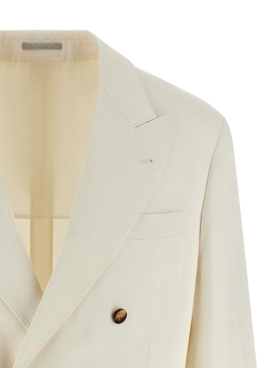 26SS 브루넬로 쿠치넬리 수트 자켓 MR4788BPCC1010 White - BRUNELLO CUCINELLI