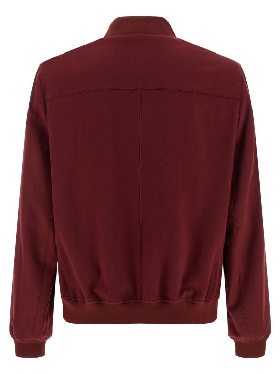 26SS 브루넬로 쿠치넬리 캐시미어 봄버 재킷 MV4216550CRH60 Red - BRUNELLO CUCINELLI
