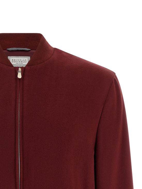 26SS 브루넬로 쿠치넬리 캐시미어 봄버 재킷 MV4216550CRH60 Red - BRUNELLO CUCINELLI