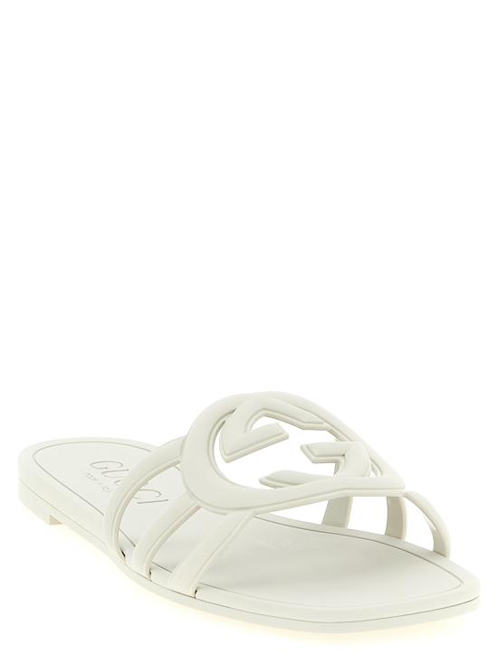 26SS 구찌 인터로킹 G 슬라이드 샌들 780307J87009022 Gray - GUCCI