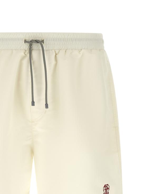 26SS 브루넬로 쿠치넬리 비치웨어 MW817043CNH15 White - BRUNELLO CUCINELLI
