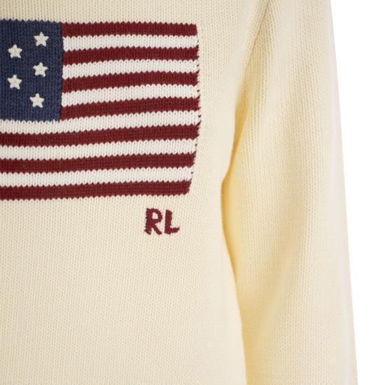  폴로 랄프로렌 아이코닉 플래그 스웨터 211896939 CREAM - POLO RALPH LAUREN
