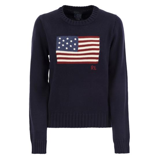  폴로 랄프로렌 아이코닉 플래그 스웨터 211896939 NAVY BLUE