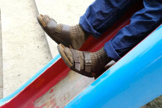  Nishiguchi Kutsushita 양말 니시구치 쿠츠시타 대마 코튼 골지 - OTHER BRANDS