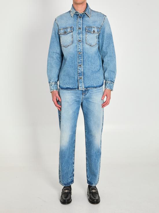 26SS 베르사체 긴팔 셔츠 1022747 BLUE - VERSACE