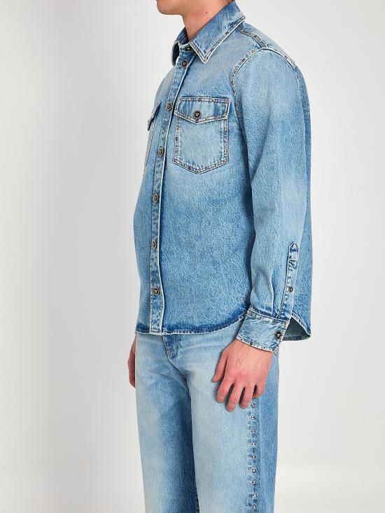 26SS 베르사체 긴팔 셔츠 1022747 BLUE - VERSACE