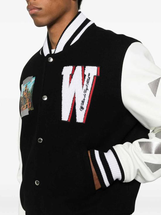 26FW 오프화이트 가죽 자켓 OMJA122F25LEA0031026 Black - OFF WHITE