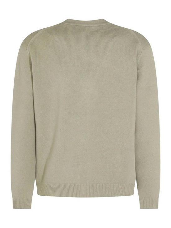 25FW 메종키츠네 폭스 헤드 인타르시아 메리노 가디건 PM00509KM0329S Green - MAISON KITSUNE