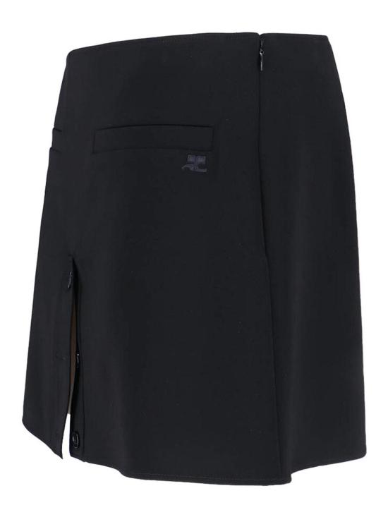 26SS 쿠레쥬 미디 스커트 126CJU330PL01599999 Black - COURREGES