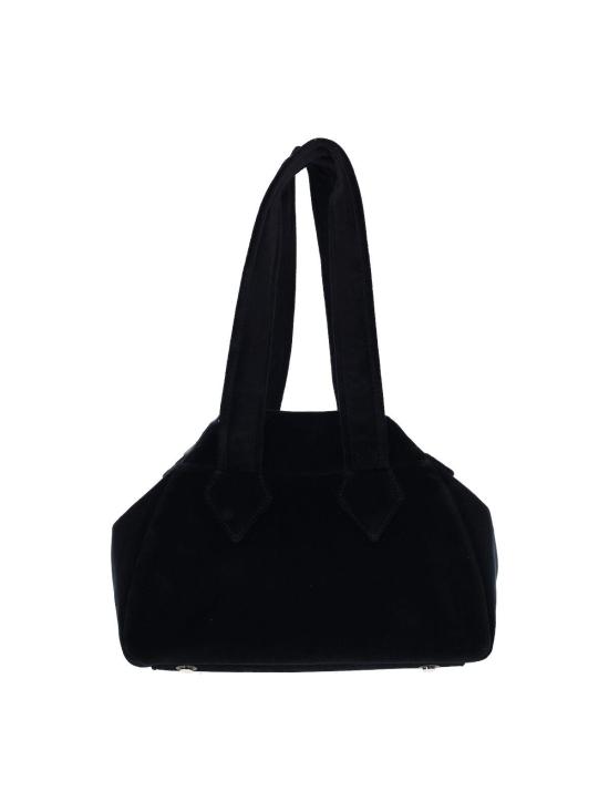 26SS 비비안웨스트우드 벨벳 아카이브 미디움 야스민 핸드백 4702000CWW00ZLN401 Black - VIVIENNE WESTWOOD