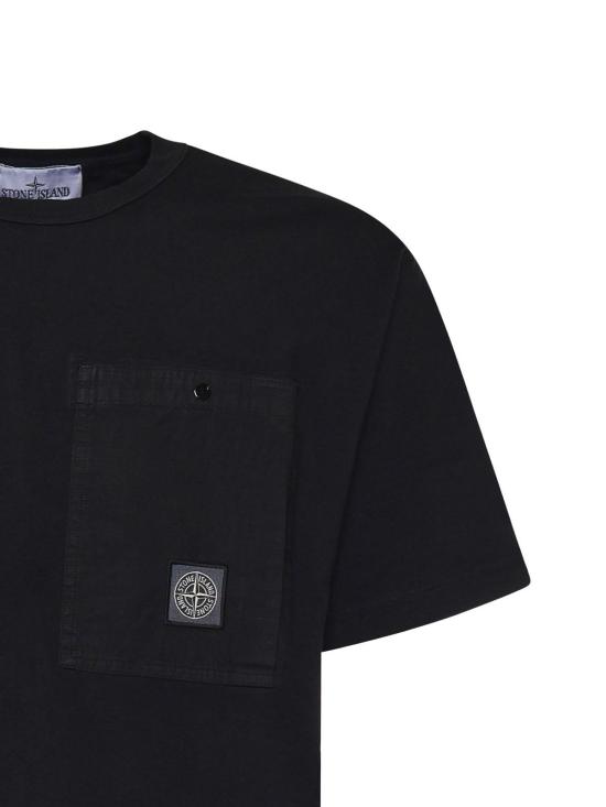  스톤 아일랜드 반팔 티셔츠 L1S152100004S0115V0029 Black - STONE ISLAND