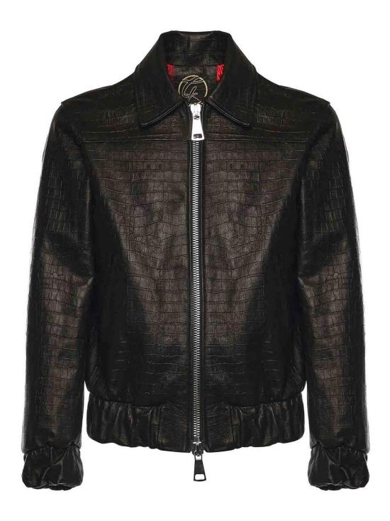 26SS 줄리아노 갈리아노 가죽 자켓 GOHARDCOCCONERO Black