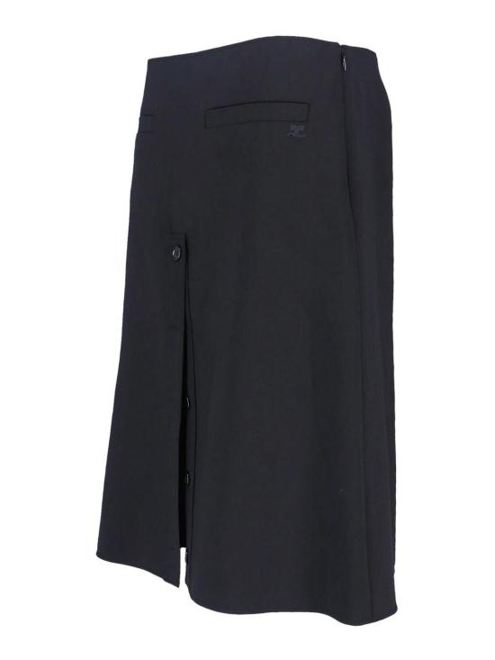 26SS 쿠레쥬 미디 스커트 126CJU333PL01709999 Black - COURREGES