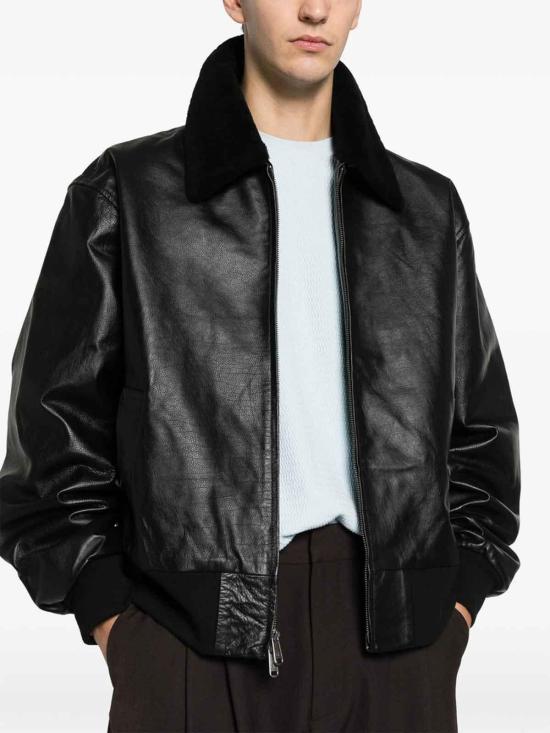 26SS 캘빈클라인 가죽 자켓 LV14RE400G Black - CALVIN KLEIN