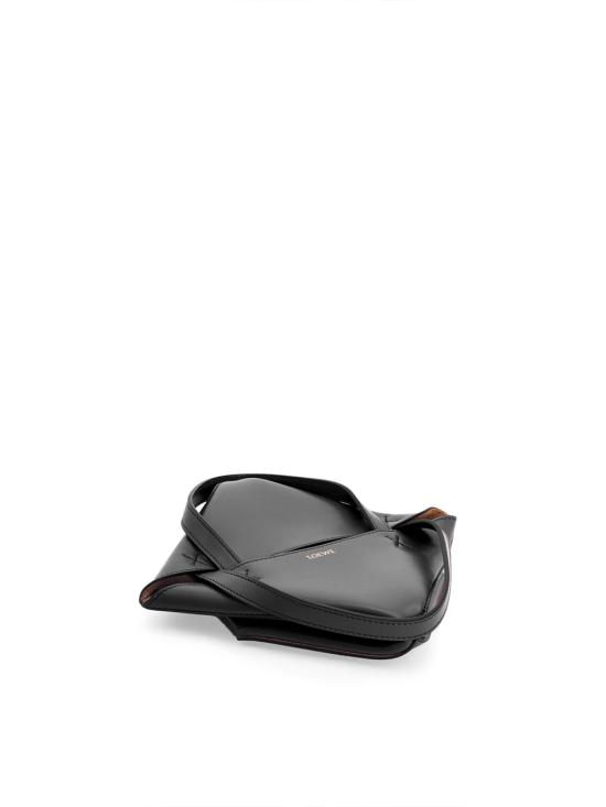 26SS 로에베 샤이니 카프스킨 미니 퍼즐 폴드 토트백 A657V25X01 1100 BLACK - LOEWE