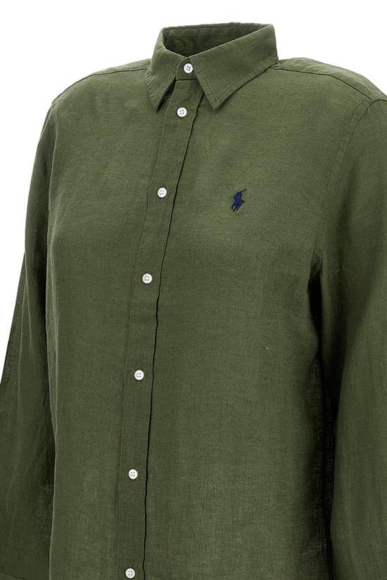 26SS 폴로 랄프로렌 포니 자수 리넨 셔츠 (211970730009) 211970730507SUPPLYOLIVE Green - POLO RALPH LAUREN