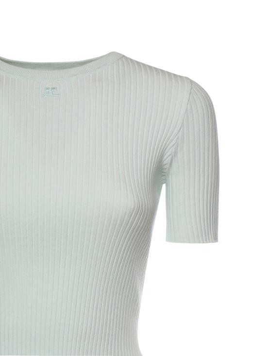 26SS 쿠레쥬 스웨터 126MPU267FI0001 7038 Light mint - COURREGES
