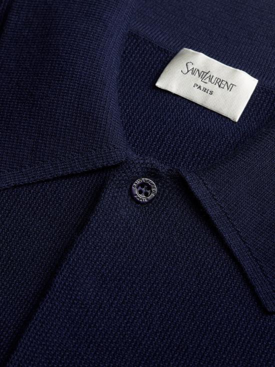 26SS 생로랑 폴로 티셔츠 858843Y77HW 4141 Blue - SAINT LAURENT