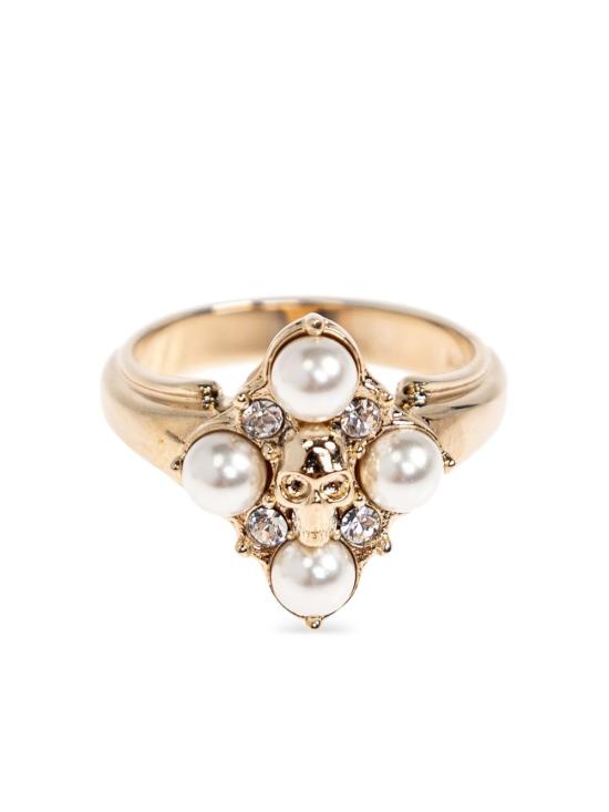 26SS 알렉산더 맥퀸 반지 855272 J161P1053 Pearl strass