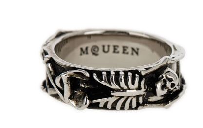 26SS 알렉산더 맥퀸 반지 855356 J160Y0446 Silver