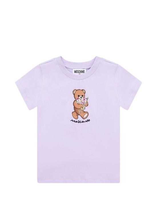 26SS [키즈] 모스키노 티셔츠 HGM06KLAA02 51683 Purple