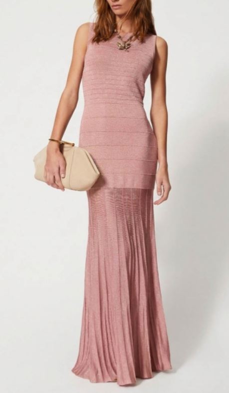 26SS 트윈셋 미디 원피스 261TP3123 S2135613373 Cashmere rose lurex - TWINSET