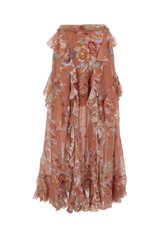 26SS 짐머만 롱 스커트 5685SRS261CNFL Brown
