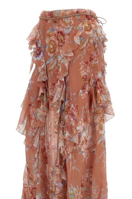 26SS 짐머만 롱 스커트 5685SRS261CNFL Brown - ZIMMERMANN