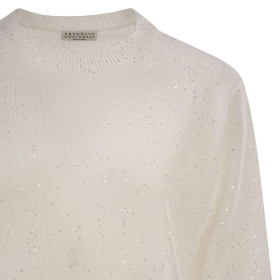 26SS 브루넬로 쿠치넬리 스웨터 MDT746400 WHITE - BRUNELLO CUCINELLI