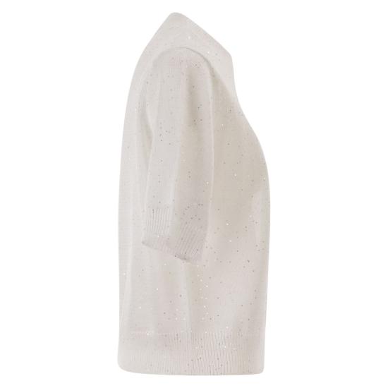 26SS 브루넬로 쿠치넬리 스웨터 MDT746400 WHITE - BRUNELLO CUCINELLI