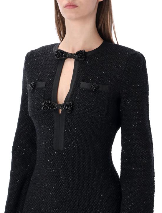 26SS 셀프 포트레이트 미디 원피스 RS26210SB BLACK Nero - SELF PORTRAIT