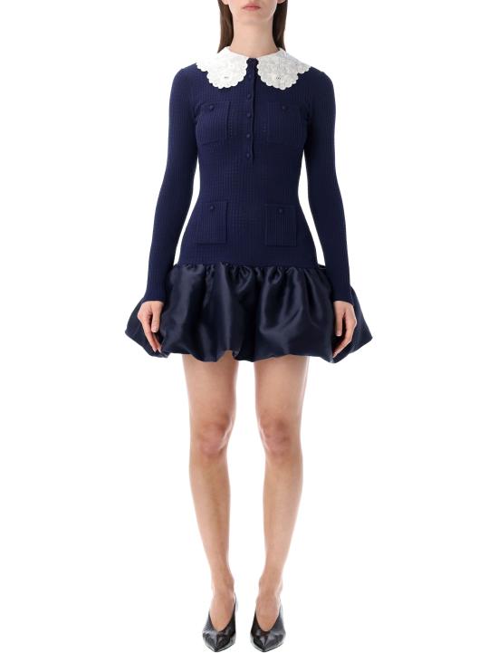 26SS 셀프 포트레이트 미디 원피스 RS26106SBN NAVY Blu